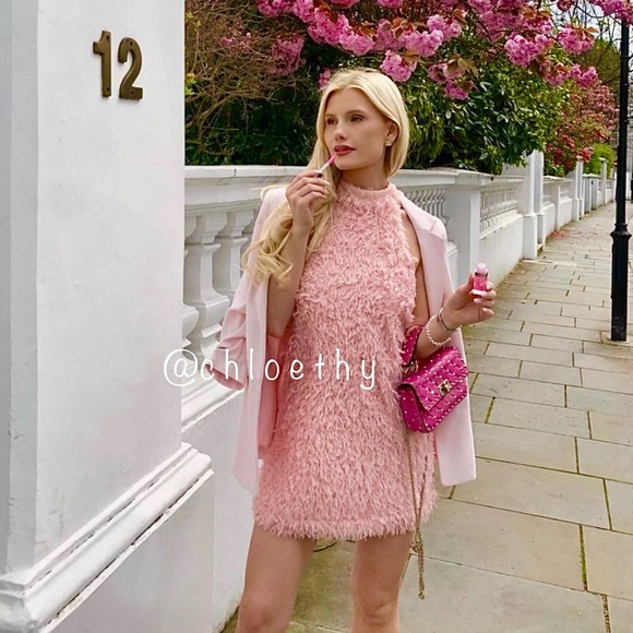 Zara FEATHERY KNIT HALTER DRESS - Picture 1 of 16